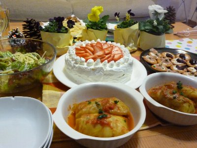 手作りのケーキでメリークリスマス！